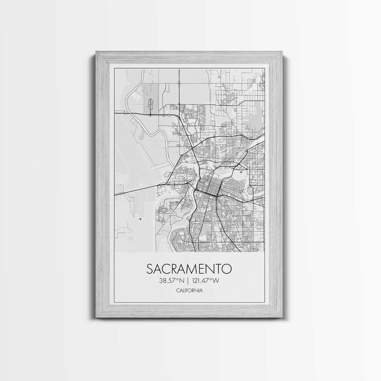 Sacramento Street Map, California Map, City Map Art, Minimalist Art, Wall Art, Canvas Print, Girls Room Art, Gift For Women, Travel Décor