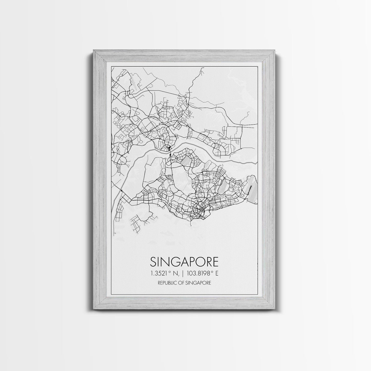 Singapore Street Map, Singapore Map, Asia City Map Print, Minimalist Art, Wall Art, Canvas Print, Room Decor, Travel Wall Art, Gift For Him