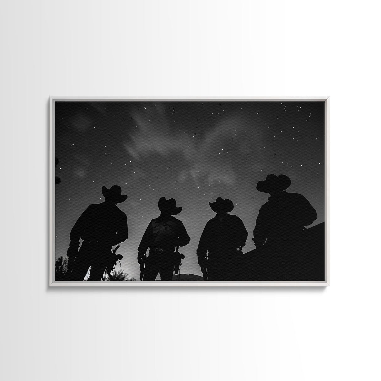 Cowboy Prints Framed Wall Art, Western Decor, Farmhouse Decor, Cowboy Photography, Gloss Metal Wall Art, Wood Framed Rustic Decor