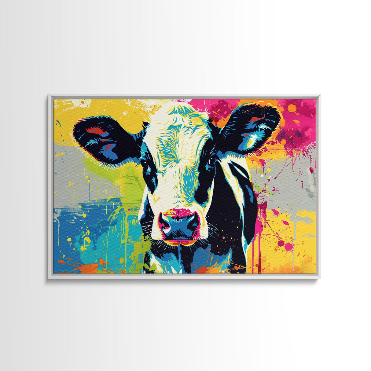 Cow Wall Art, Cow Print, Cow Wallhanging, Farmhouse Decor, Country Western Decor, Cow Lover Gift, Framed Canvas Print Or Metal Art Print