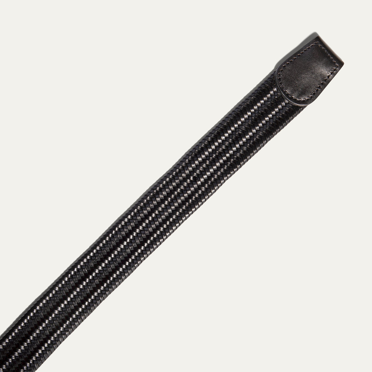 Braided Leather Stretch Woven Belt