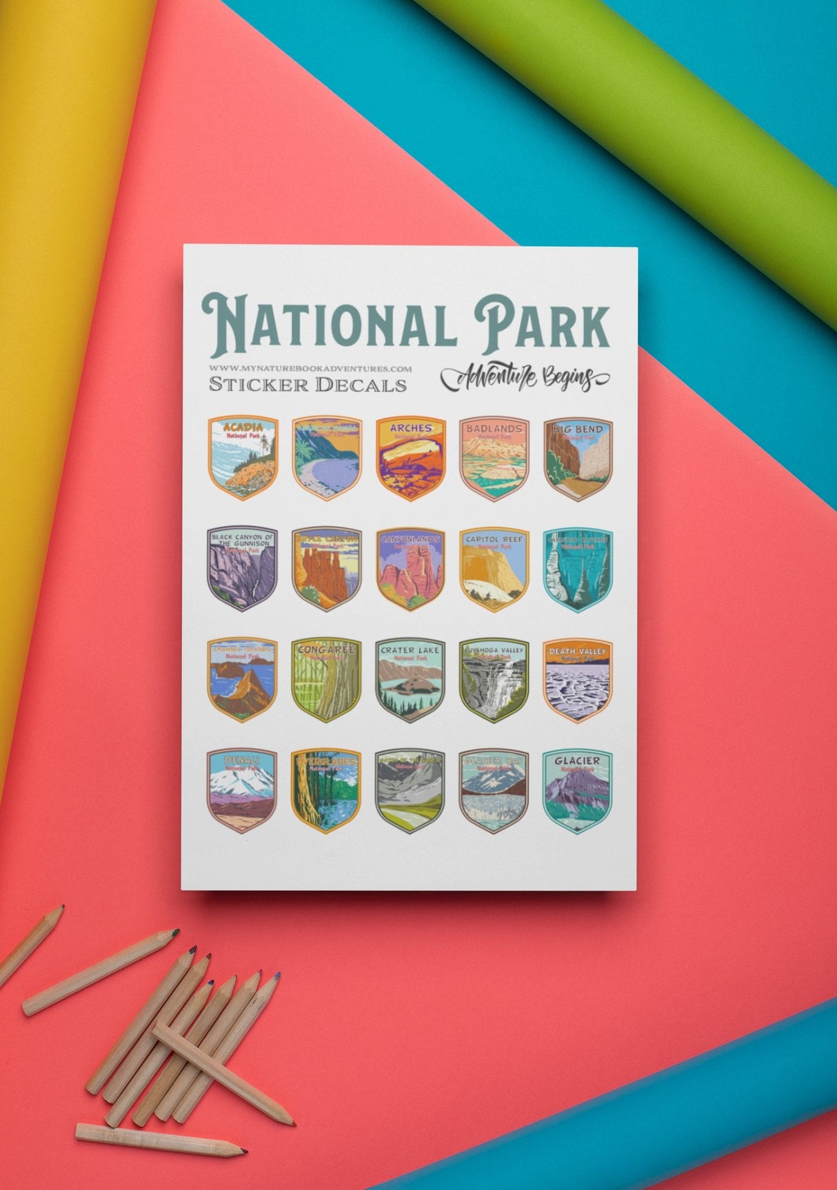 63 National Park Sticker Decals