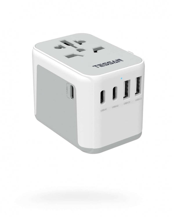2500W, 10 amp - Universal Travel Adapter with 3 USB C and 2 USB Ports