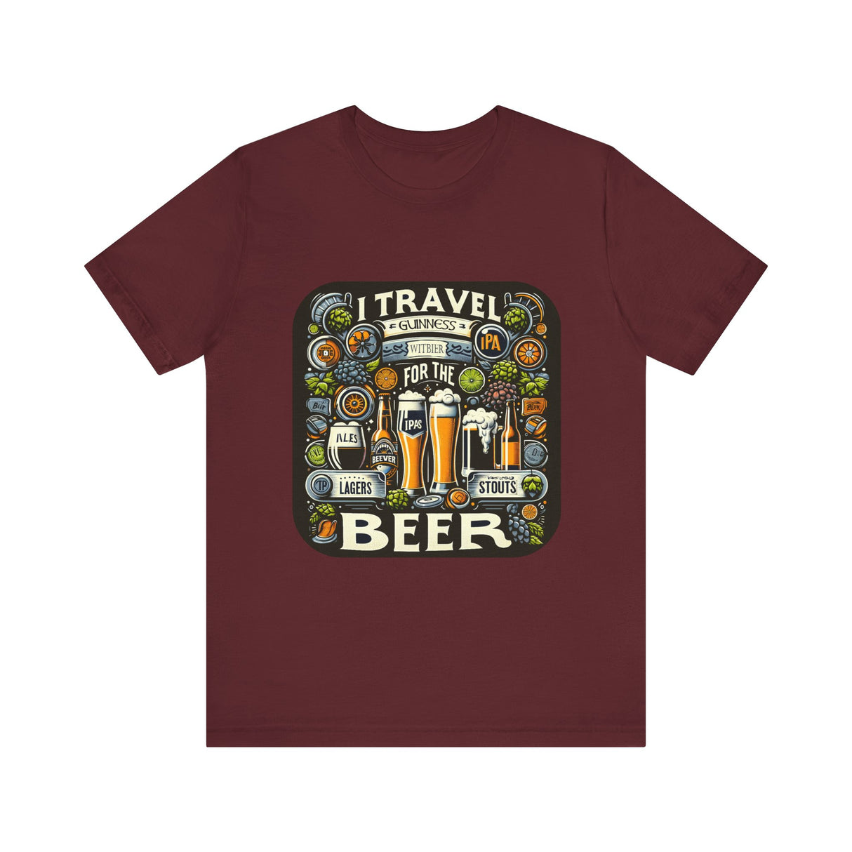 "I Travel for The Beer" full color T-shirt