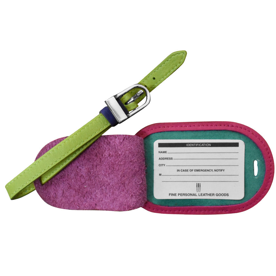 Round Leather Luggage Tag - Qty: 1 (6424) by ili New York