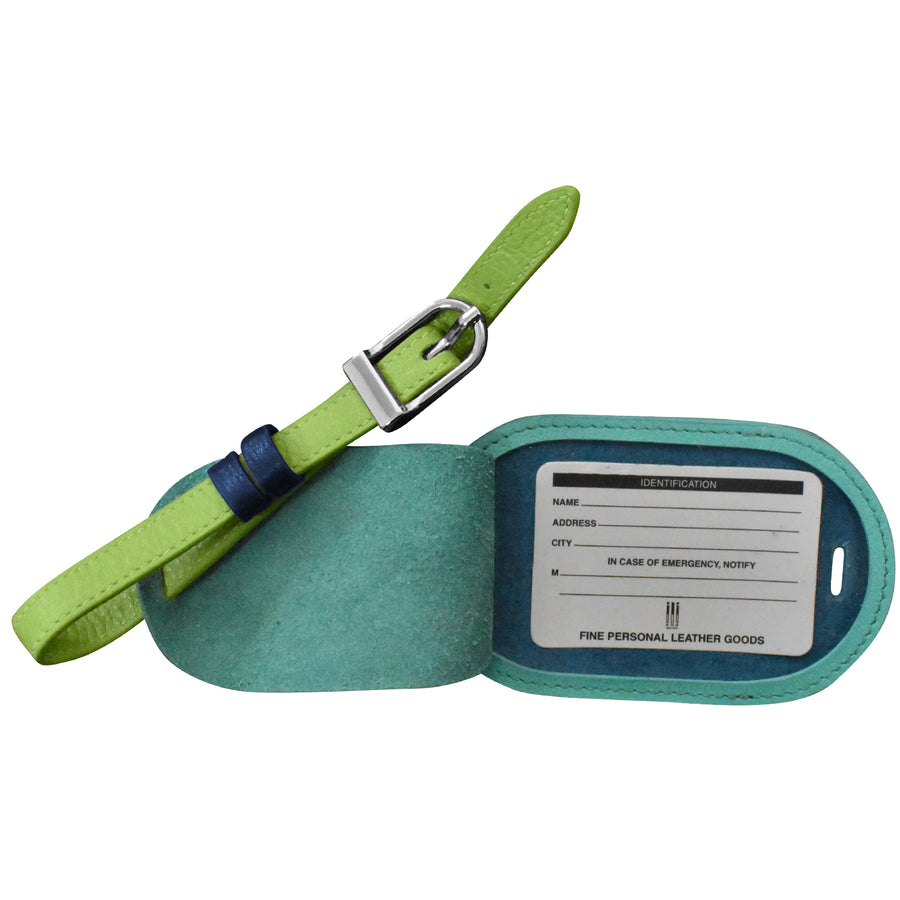 Round Leather Luggage Tag - Qty: 1 (6424) by ili New York