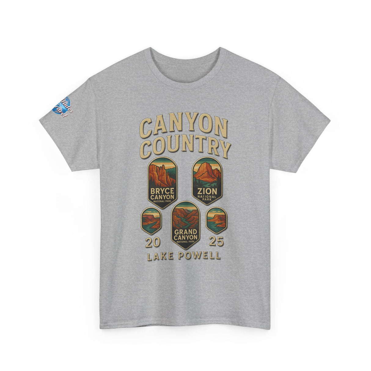 Custom Latitudes Travel - Canyon Country Tee, Adventure T-Shirt, National Park Shirt, Travel Souvenir Gift, Retro Tour Shirt, Hiking Apparel, Unisex Cotton Top