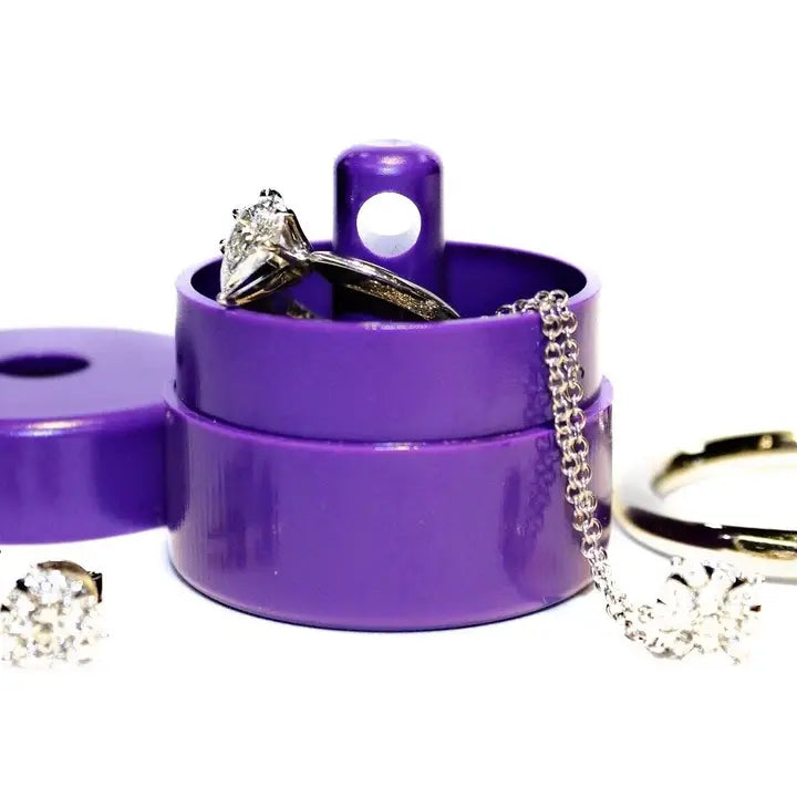 Lion Latch - Solid Colors: Traveling Jewelry Holder Storage, Pill Box Keychain Container. As Seen on Shark Tank.