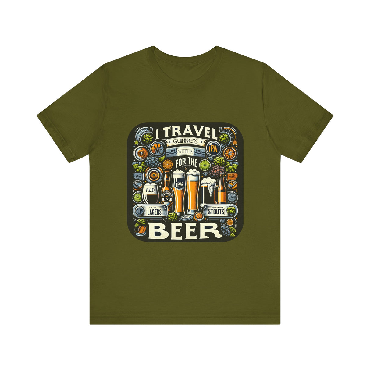 "I Travel for The Beer" full color T-shirt