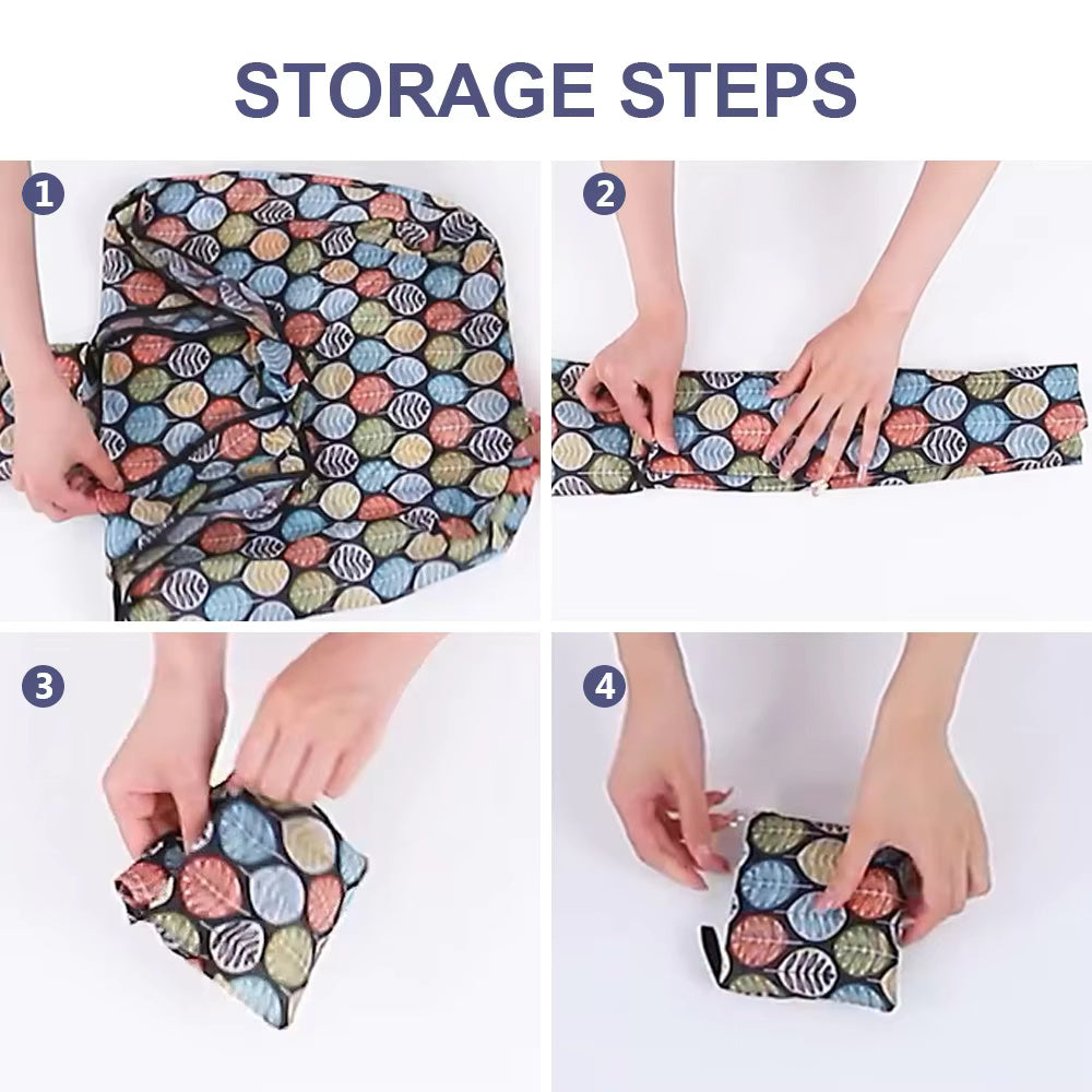Large Foldable Packable Pocket Size Shopping Tote - Solid Colors