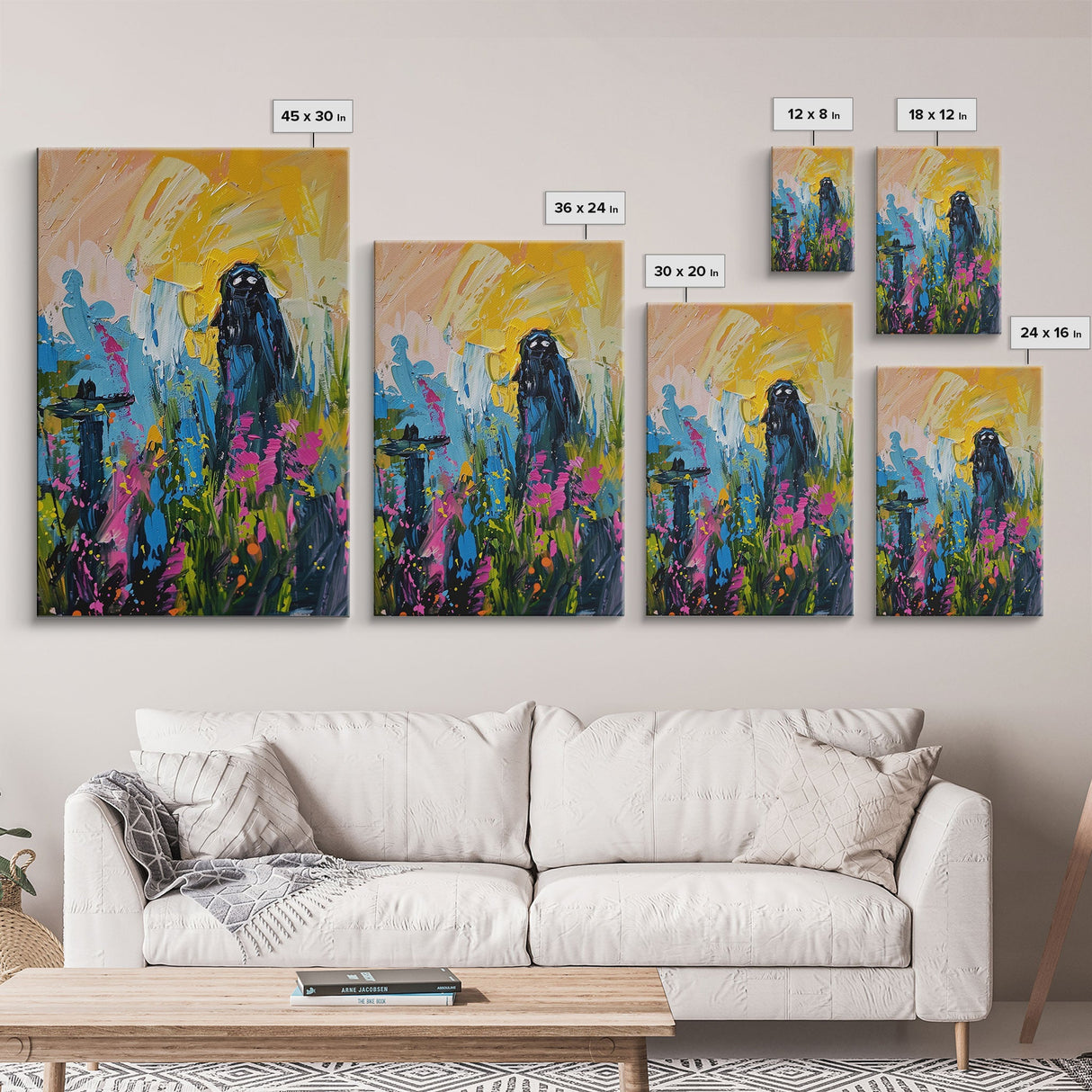 Halloween Ghost Bride Framed Canvas Print, Unique Spooky Decor, Living Room Art, Whimsical Ghostly Home Decoration, Retro Style Wall Art