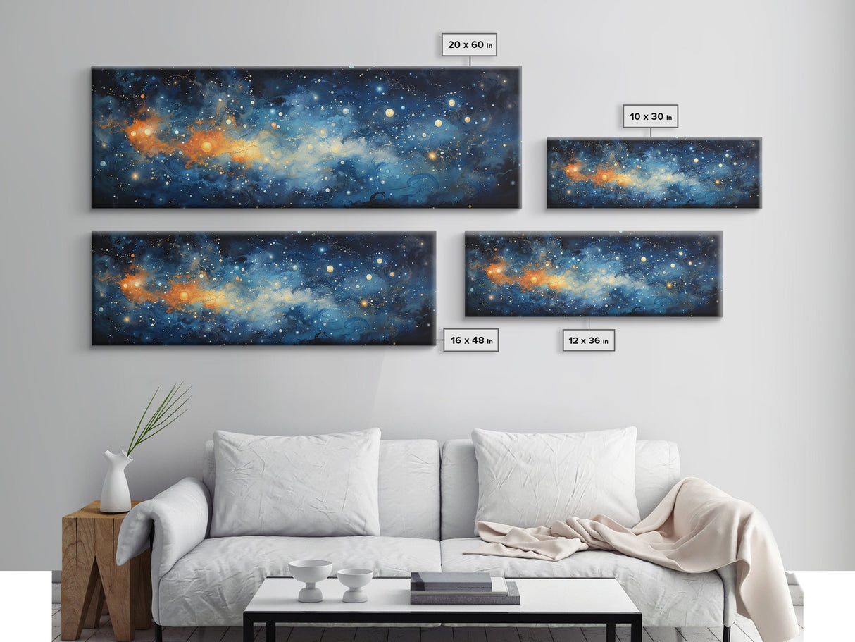 Framed Canvas Print Of The Universe, Space Exploration, Galaxy Print, Astronomical Gift, Room Decor, FREE SHIPPING