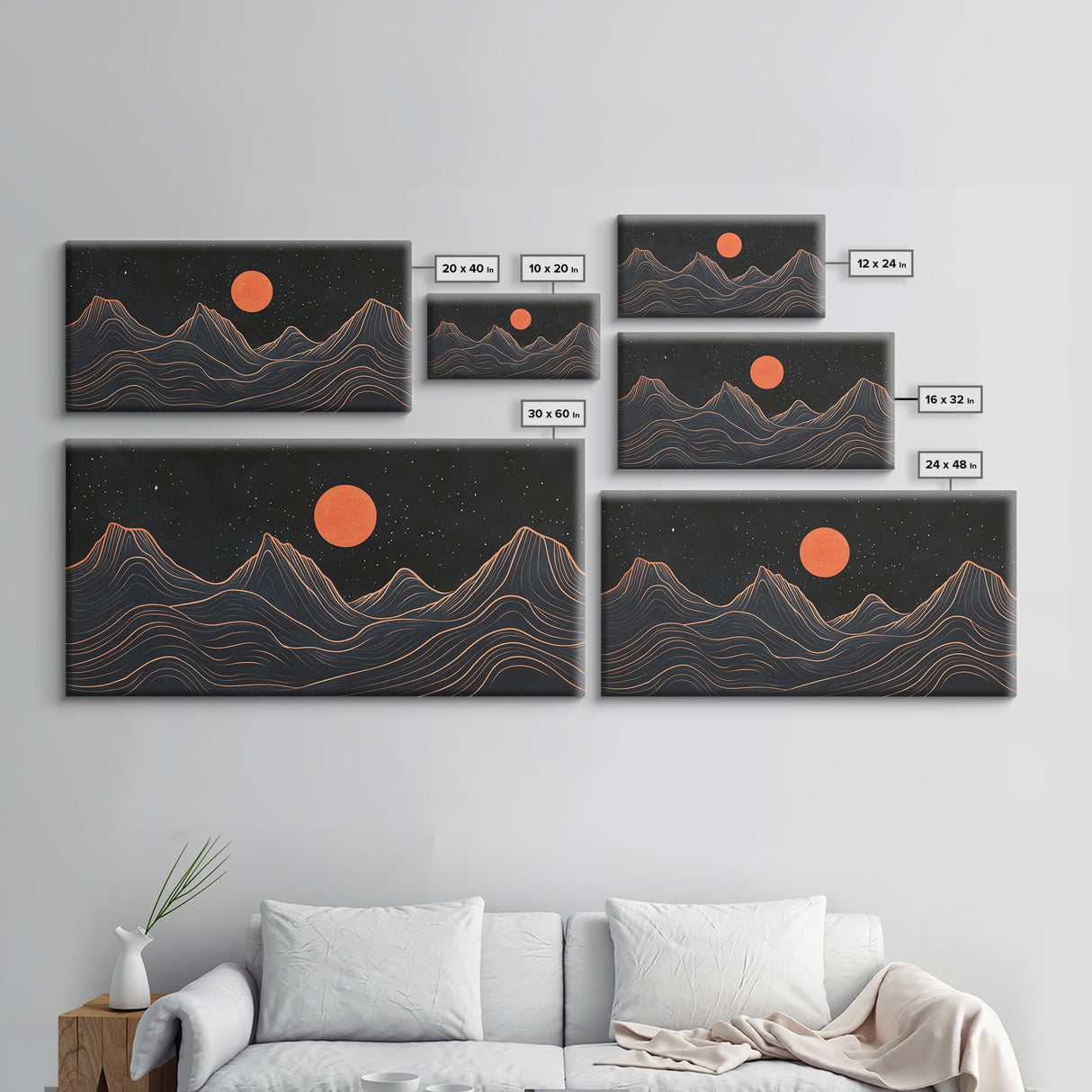 Retro Abstract Art, Art Deco Style, Atomic Age Inspired Wall Art, Pueblo Style Southwestern Art