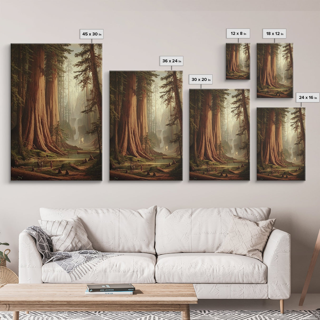 Majestic California Redwood Trees Framed Canvas Print, Redwood National Park, Fantasy Decor, California Decor, PNW Wall Art