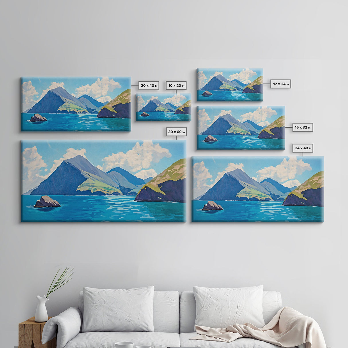 Hawaii Landscape Painting Print, Hawaii Wall Art, Ready To Hang, Hawaii Painting, Vacation Gift, Travel Gift