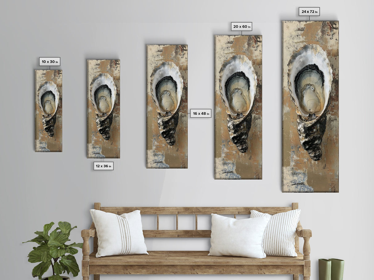 Koi Fish Framed Canvas Print Long Narrow Wall Art Zen Decor Coastal Decor Whimsical Art Tall Skinny Art for Bedroom Above Bed
