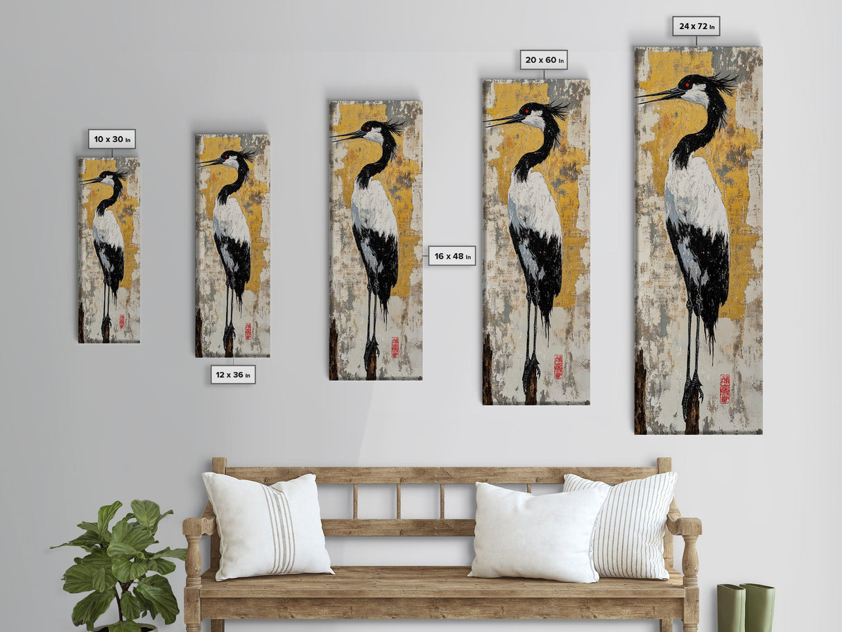 Wild Wolf Canvas Print Rustic Wall Art Tall Skinny Art for Bedroom Farmhouse Decor Animal Art Living Room Wall Art Gift Idea