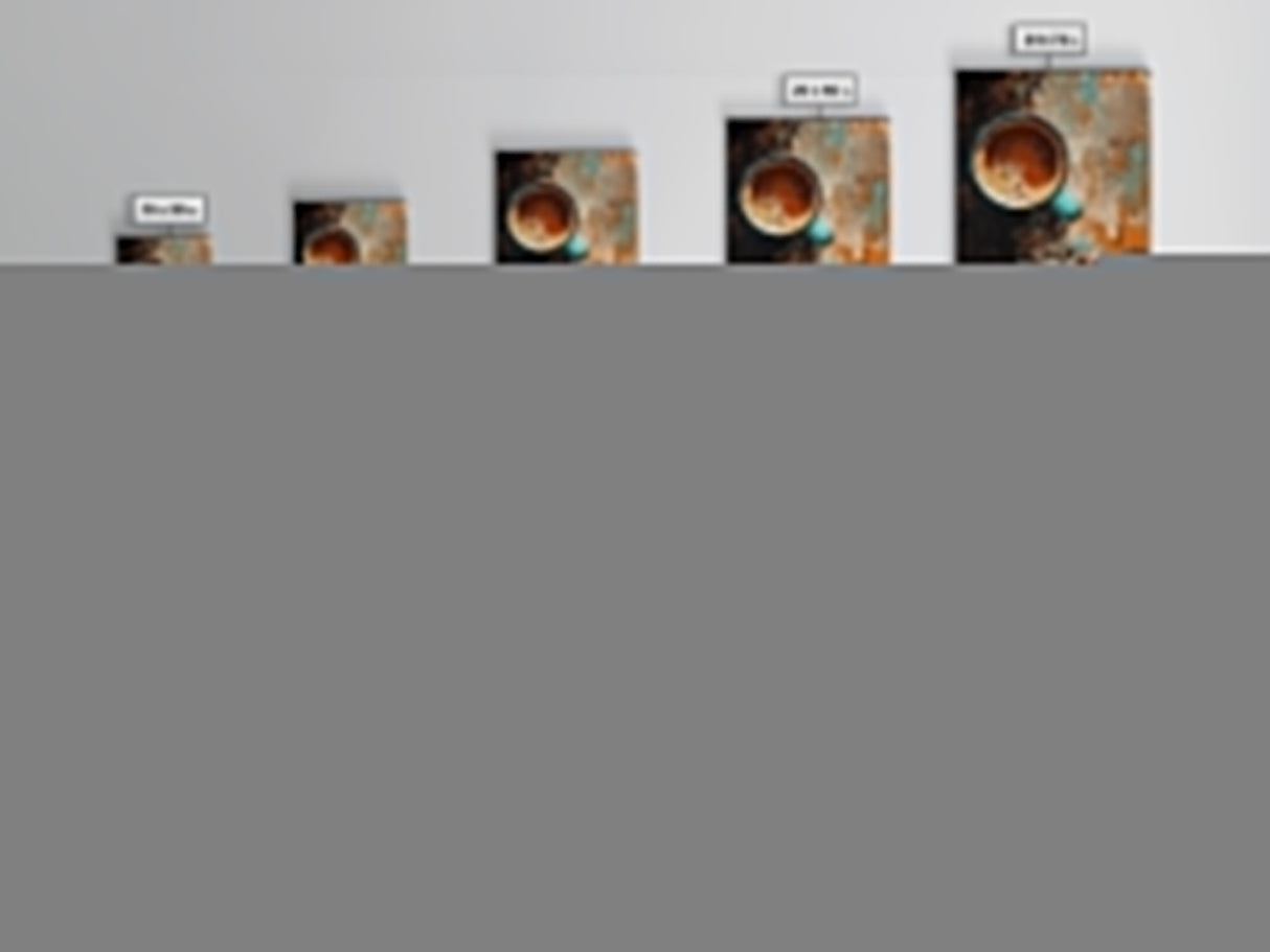 Coffee Beans and Cups Framed Canvas Print Rustic Coffee Wall Art Food Review Kitchen Art Espresso Martini Farmhouse Decor