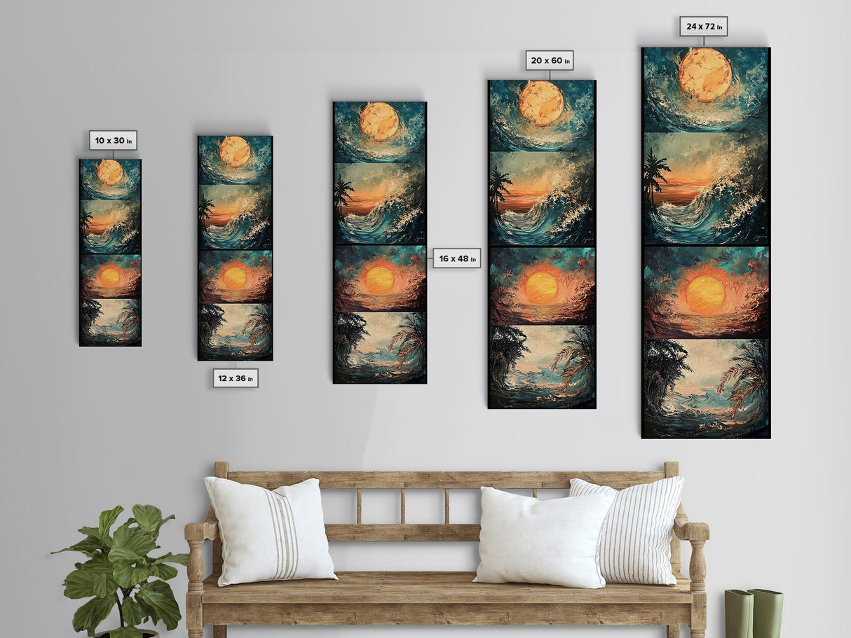 Sunset Ripples, Lake Painting, Vibrant Colors, Canvas Print, Landscape Painting, Above Bed Wall Art, Rustic Wall Art
