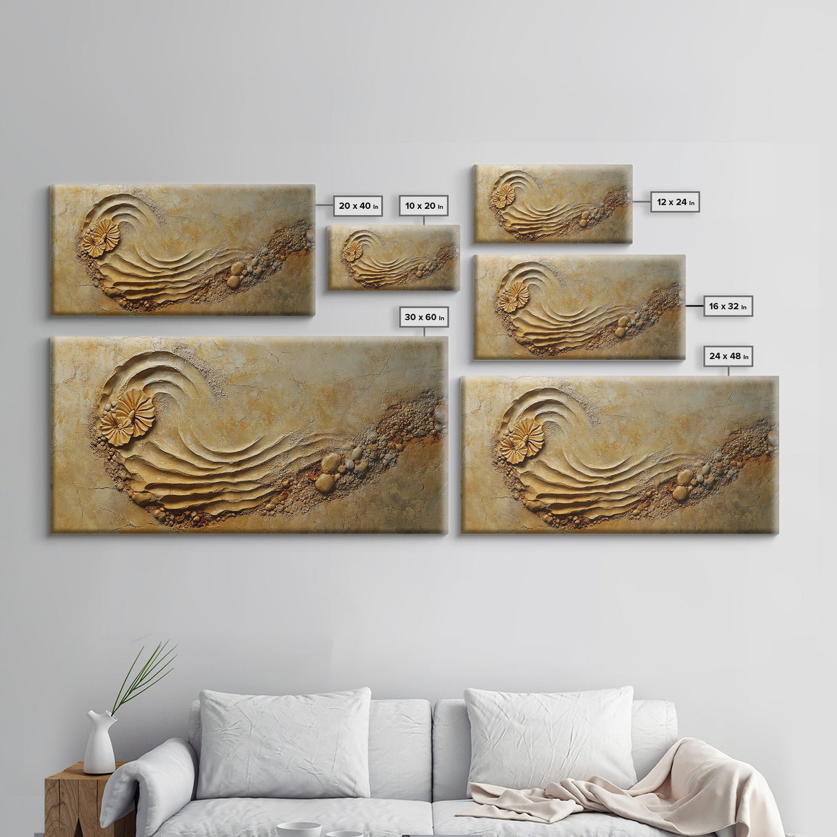 Textured Wave Art, Coastal Decor, Beach House Wall Art, Nautical Painting, Framed Canvas Print, Ocean Inspired Art, Rustic Wall Art