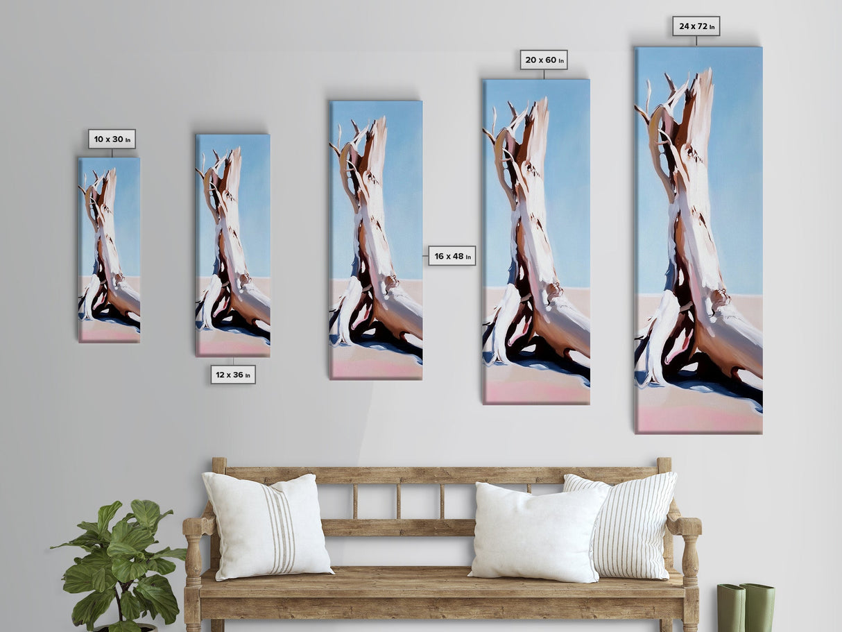 Driftwood, Beach Decor, Coastal Wall Art, Framed Canvas Print, Minimalist Art, Living Room Wall Art, Ocean Theme, Modern Art