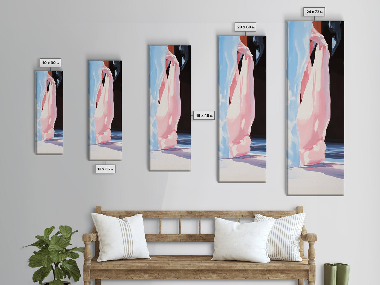 Flowing Dress, Elegant, Soft, Canvas Print, Feminine Art, Romantic Wall Decor, Modern Aesthetic, Pastel Minimalist Painting