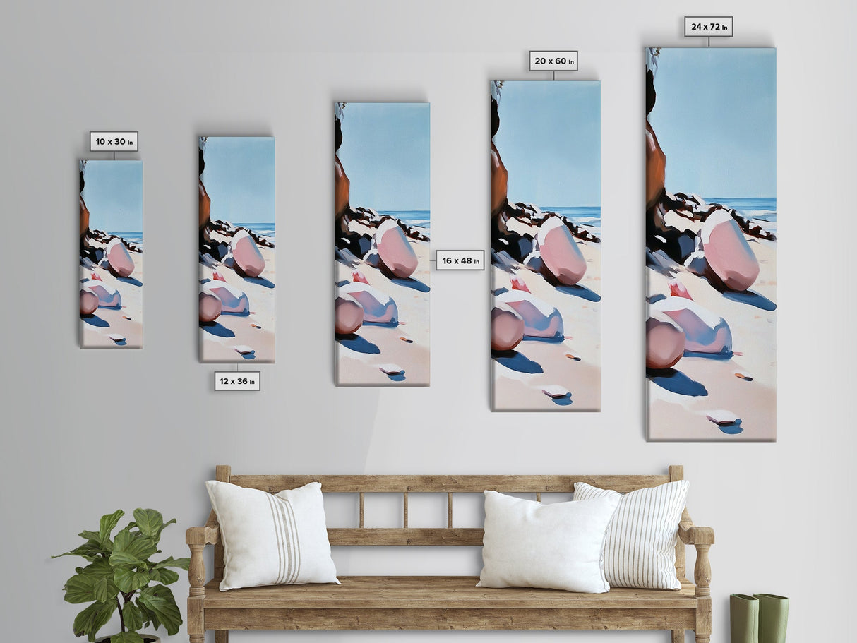 Sunset Glow, Blush Toned Art, Tranquil Nature Painting, Abstract Landscape, Peaceful Wall Art, Warm Aesthetic, Living Room Canvas Print