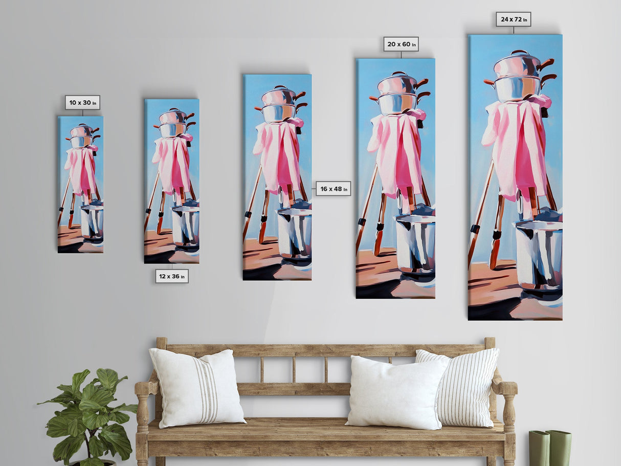 Cooking Still Life, Modern Kitchen Art, Abstract Realism, Framed Canvas Print, Unique Home Decor, Contemporary Art, Chefs Kitchen Wall Art