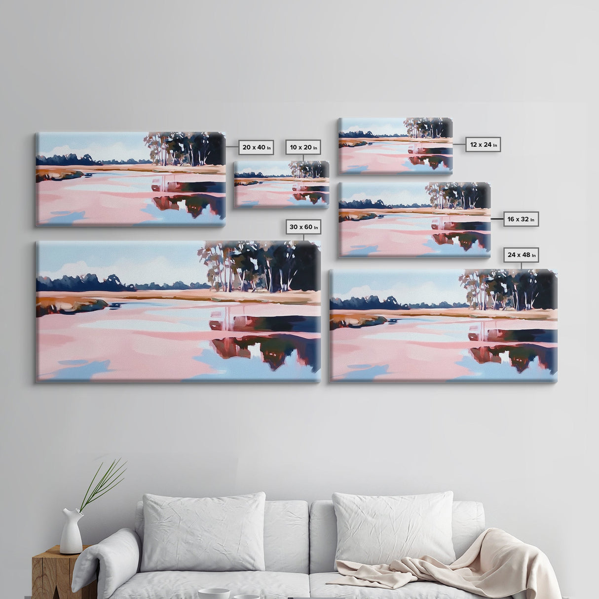 Marshland Serenity, Nature Landscape Art, Tranquil Scenery, Warm Neutrals, Earthy Wall Decor, Relaxing Aesthetic, Canvas Print, Bedroom