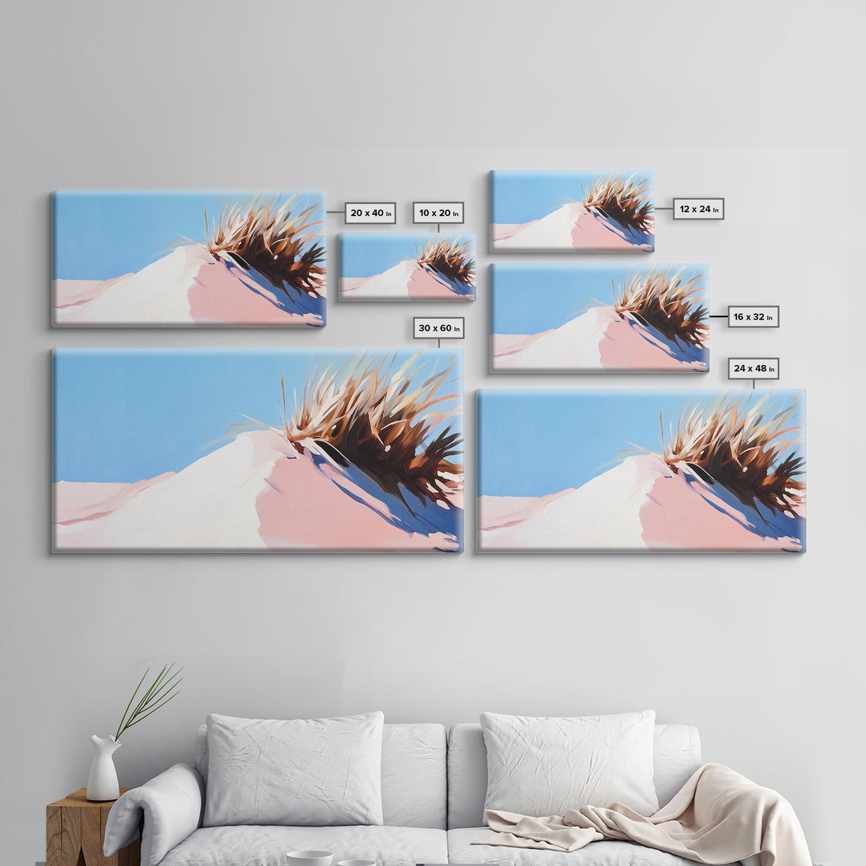 Sand Dune, Ocean Breeze, Beach Aesthetic, Coastal Minimalism, Modern Nature Wall Art, Bedroom Decor, Canvas Print, Neutral Color Palette