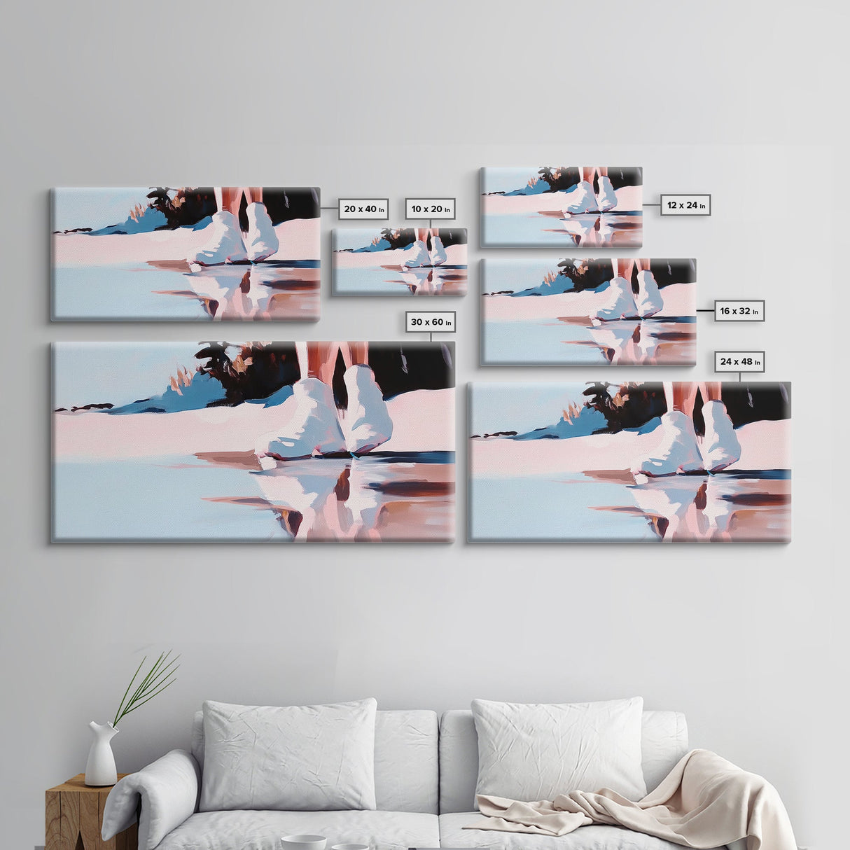 White Boots, Fashion Photography Art, Reflection Aesthetic, Minimalist Boho Print, Soft Pastel Colors, Framed Canvas Print, Bedroom Art