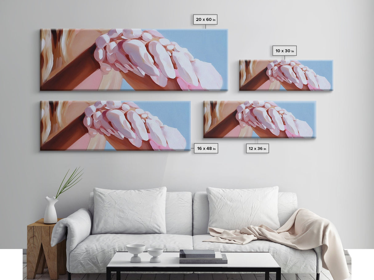 Seashell Bracelet, Coastal Jewelry, Ocean Inspired Art, Framed Canvas Print, Boho Decor, Minimalist Aesthetic, Summer Wall Artwork