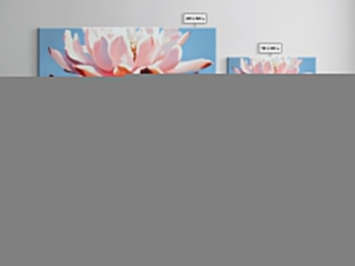 Pink Lotus, Floral Wall Art, Elegant Home Decor, Framed Canvas Print, Feminine Aesthetic, Botanical Art, Water Lily Painting