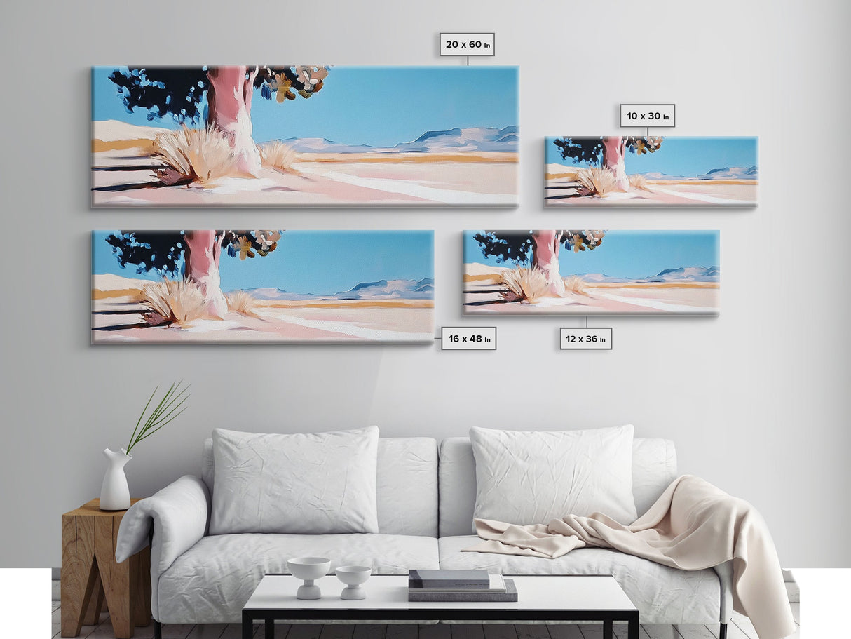 Desert Tree, Sunset Landscape, Southwest Art, Modern Wall Decor, Canvas Print, Minimalist Art, Living Room Wall Art, Rustic Decor