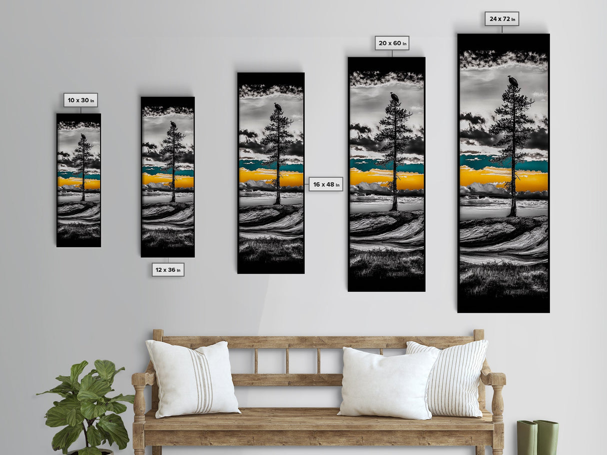 Eagle, Lone Tree, Framed Canvas Print, Wilderness Wall Art, Nature Photography, Rustic Decor, Office Art, Wildlife Art, Cabin Decor