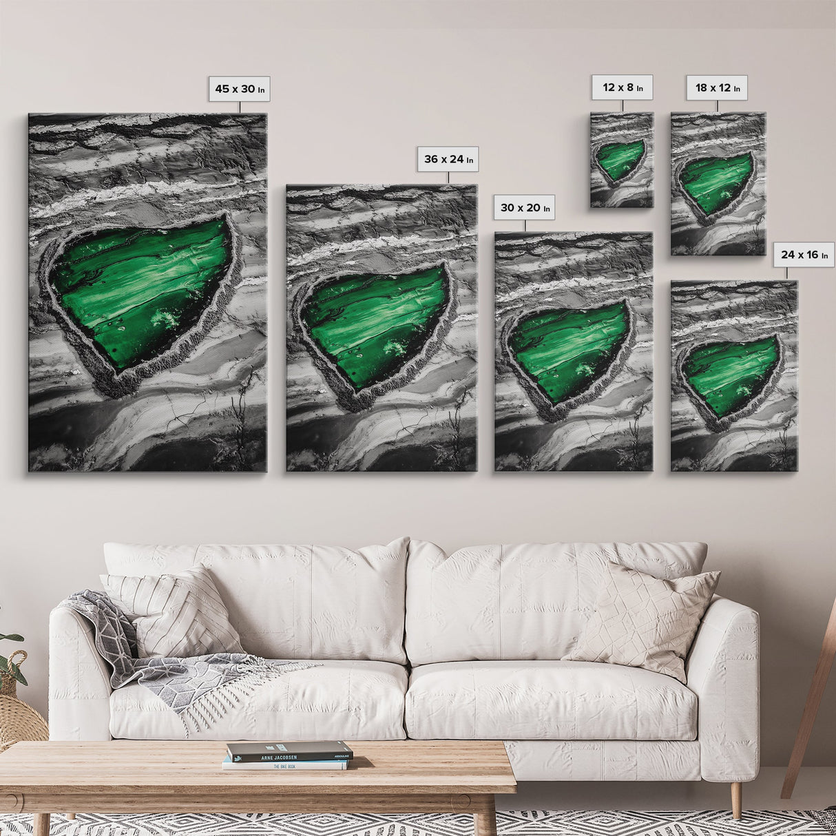 Emerald Pool, Abstract Geode, Nature Art, Textured Painting, Framed Canvas Print, Modern Earth Tones, Office Wall Art, Luxe Home Decor