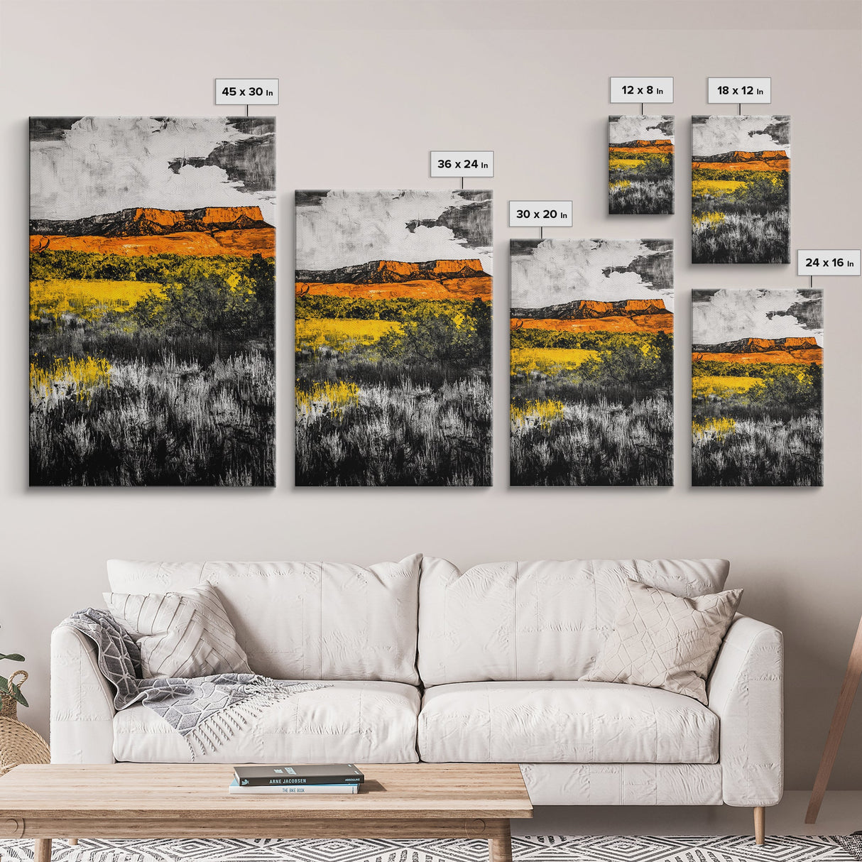 Desert, Canyon Landscape, Western Wall Art, Canvas Print, Rustic Home, Earthy Tones, Living Room Decor, Southwest Aesthetic