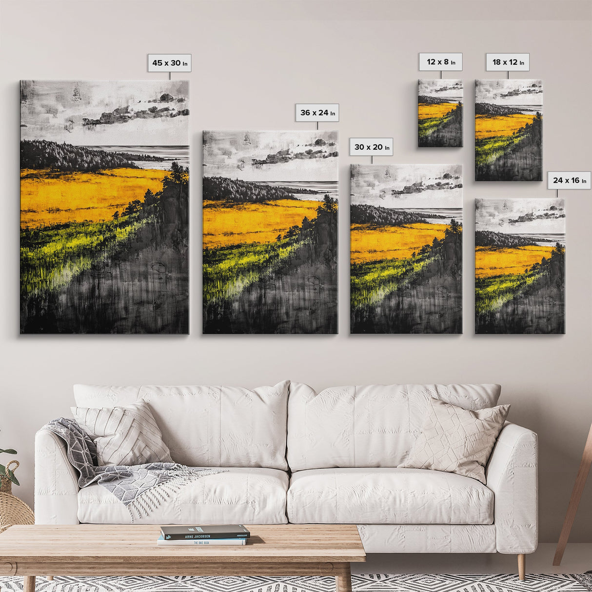 Golden Fields, Dramatic Landscape, Autumn Wall Art, Rustic Home Decor, Mountain View Framed Canvas Print, Farmhouse Aesthetic, Office Decor