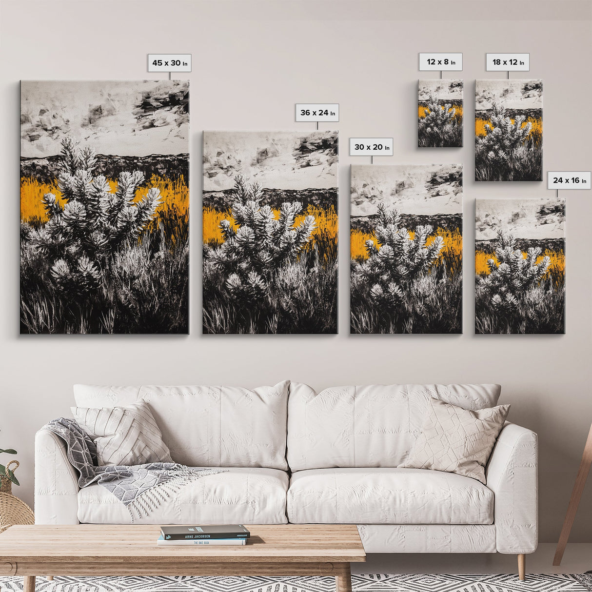 Nature Artwork, Desert Landscape, Western Home Decor, Canvas Print, Rustic Wall Art, Black and White Art, Fall Inspired Artwork