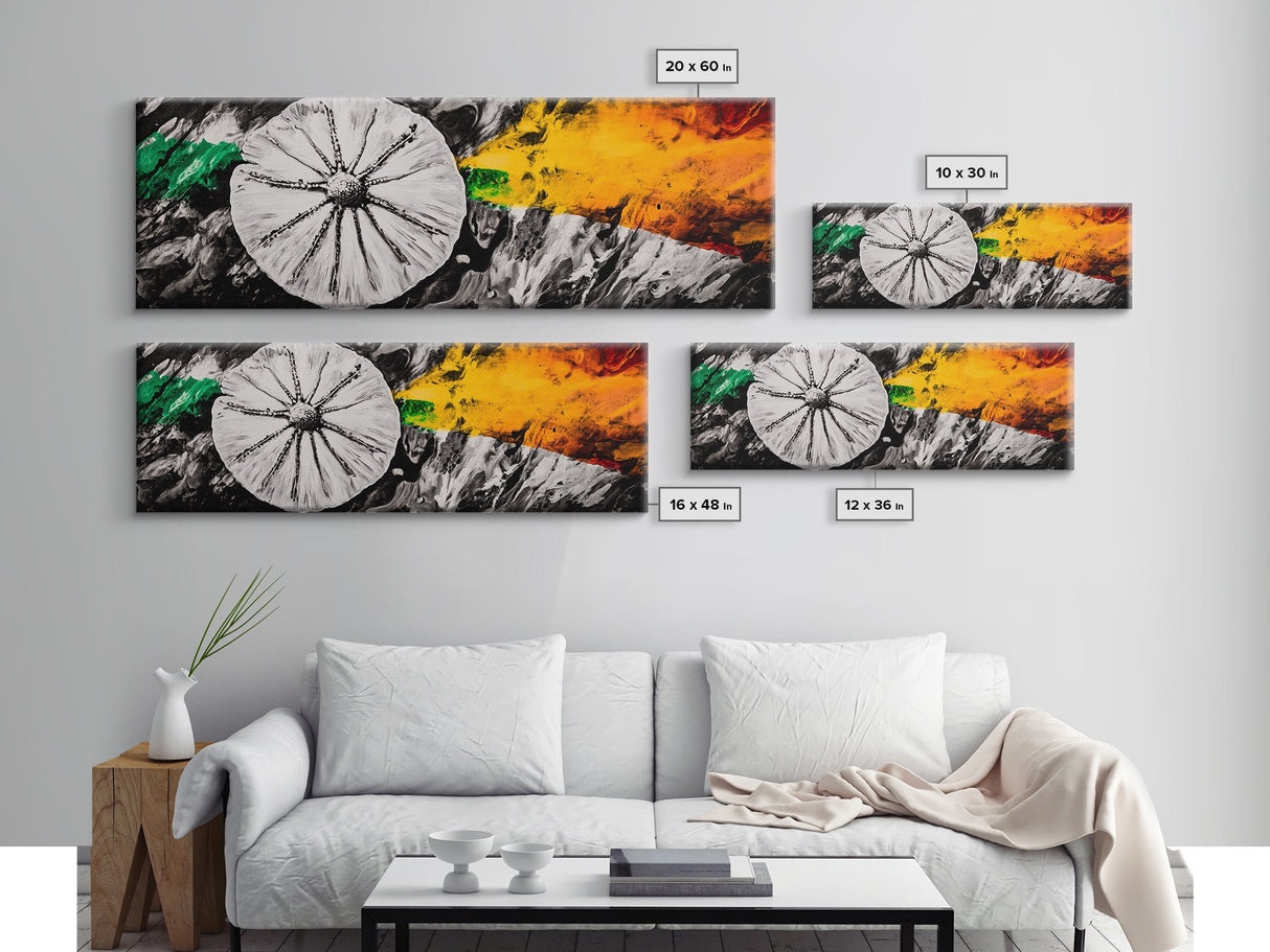 Sea Urchin, Ocean Abstract, Canvas Print, Nautical Wall Art, Coastal Home Decor, Modern Seaside Artwork, Beach House Painting, Black and White