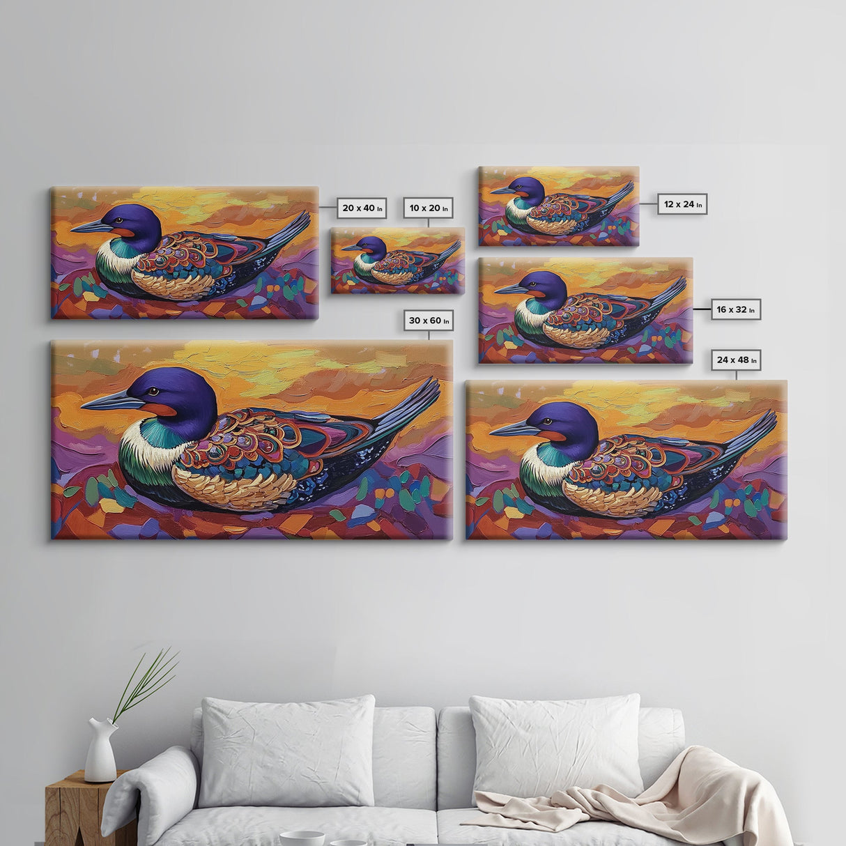 Vibrant Bird, Nature, Painting, Framed Canvas Print wildlife lover gift, boho bird wall art, hallway decor, tropical kitchen wall art