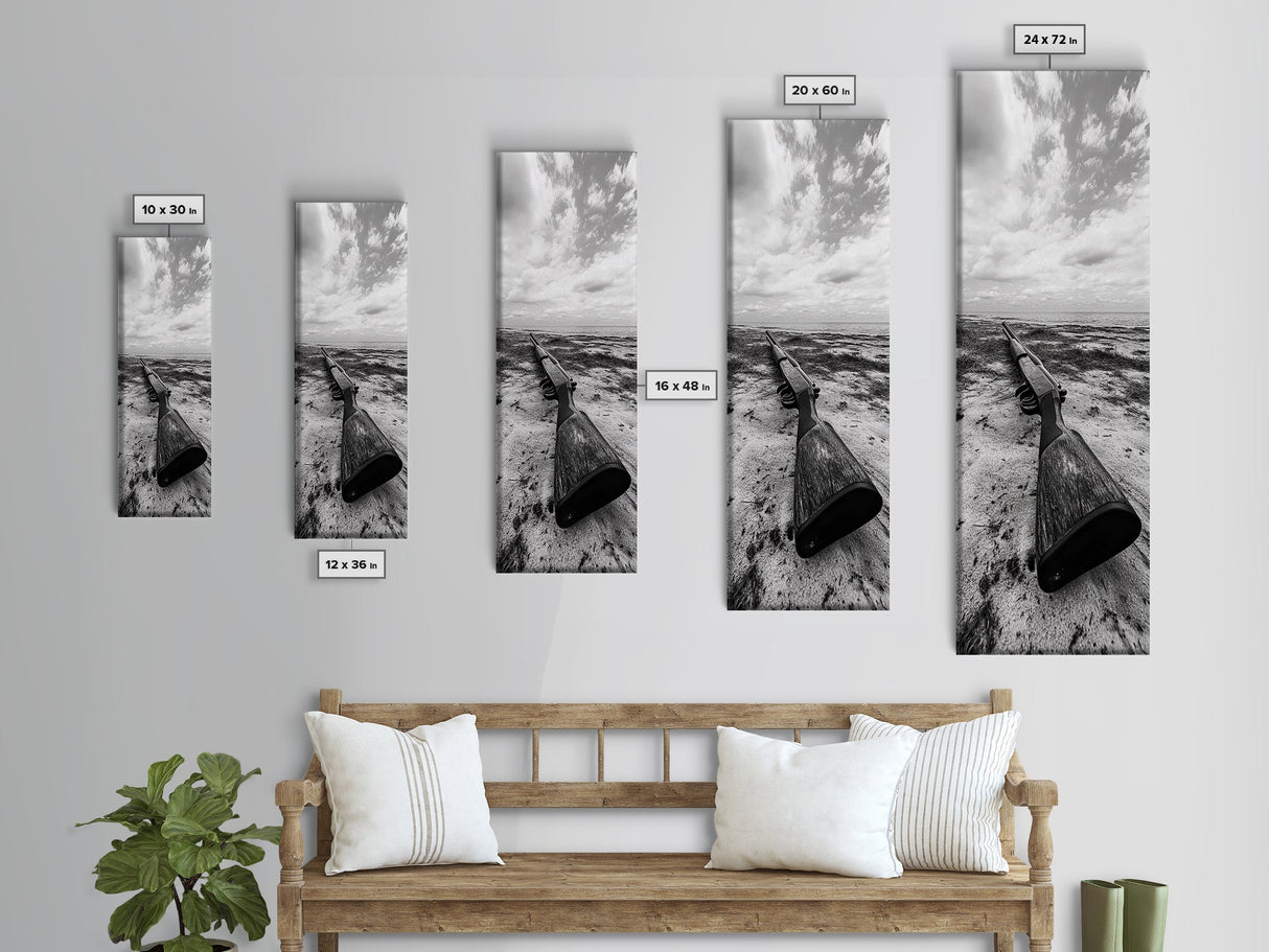Shotgun Beach, Western Art, Coastal Edge, Canvas Print, Masculine Wall Decor, Cabin Style, Rustic Photography, Dramatic Sky