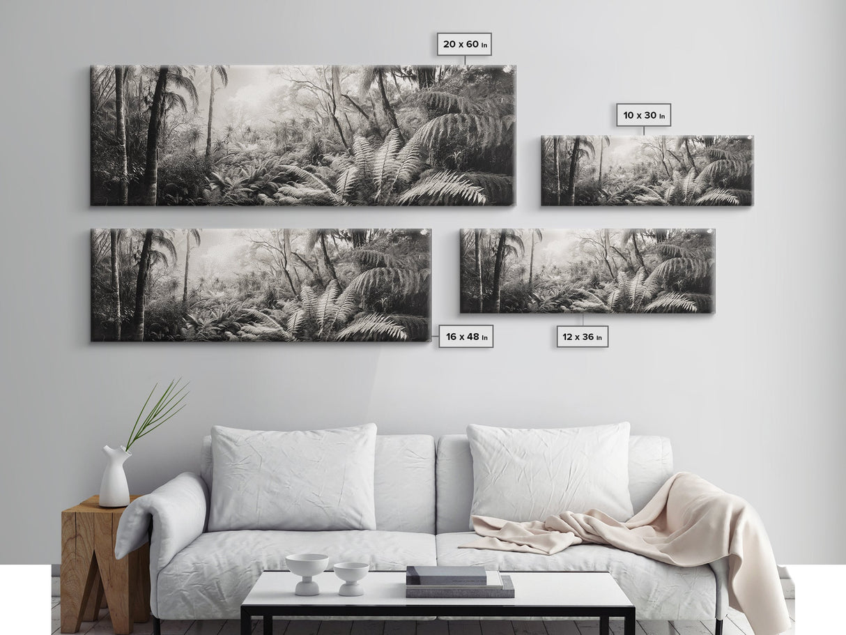 Jungle Light, Nature Vibe, Wild Forest, Framed Canvas Print, Boho Wall Art, Office Wall Decor, Earthy Tones Art, Rainforest Wall Print