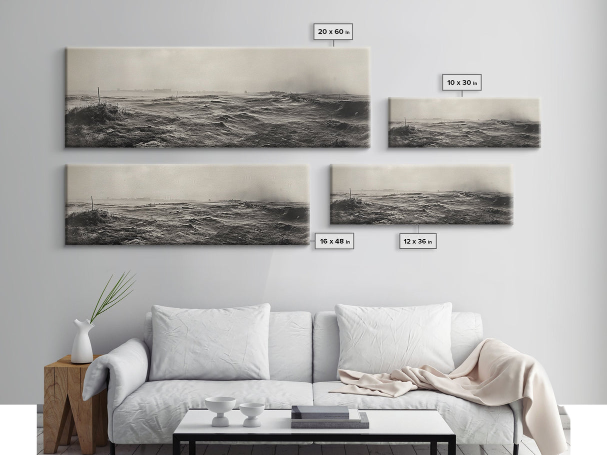 Windy Field, Dust Storm, Desert Mist, Dystopian Vibes, Canvas Print, Fall Office Wall Art, Moody Landscape Photography, Earth Tones