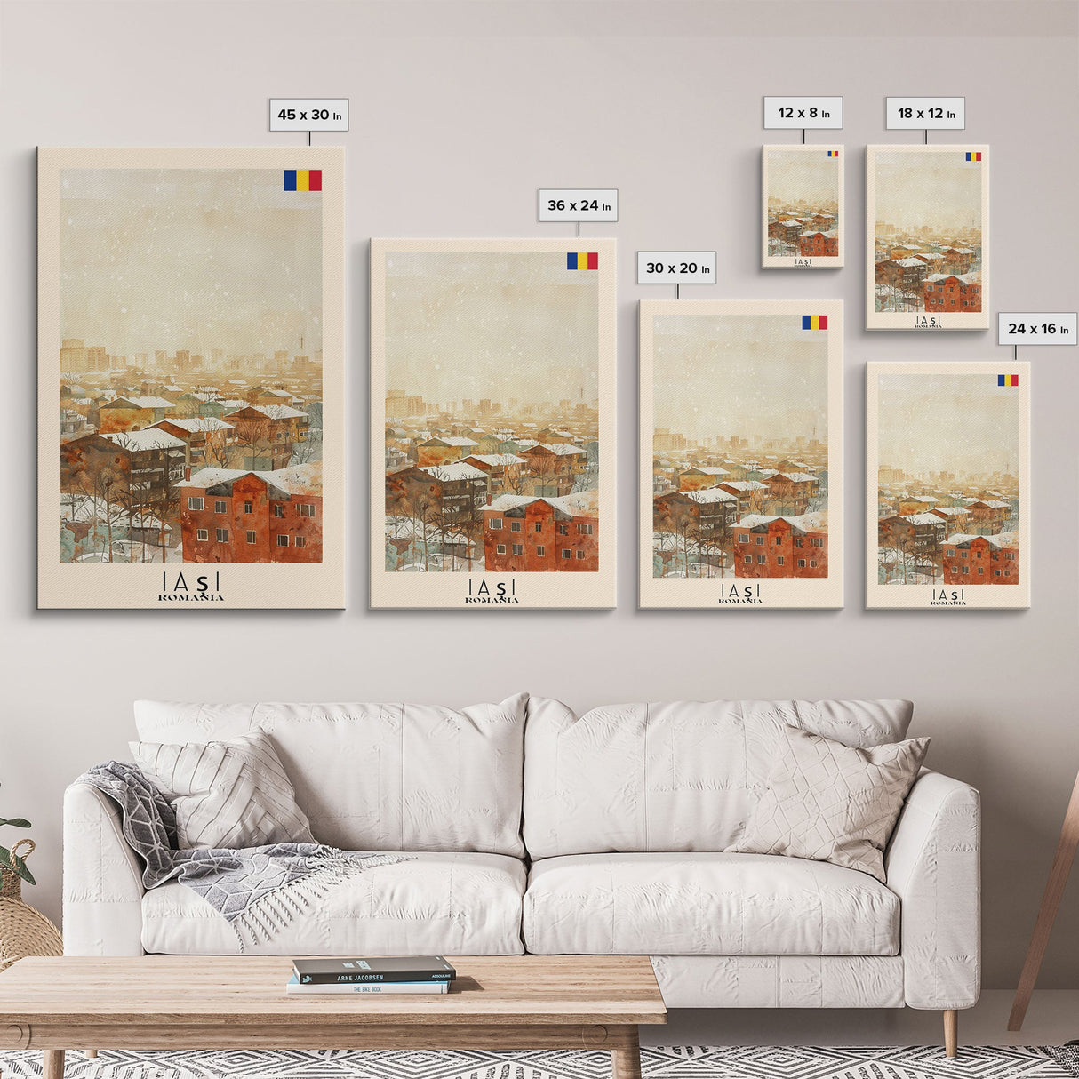 Iasi Romania Winter Scene Art Print, Stunning Canvas Print for Seasonal Home Decor, Travel Poster for Living Room Wall Art, Romanian Cityscape