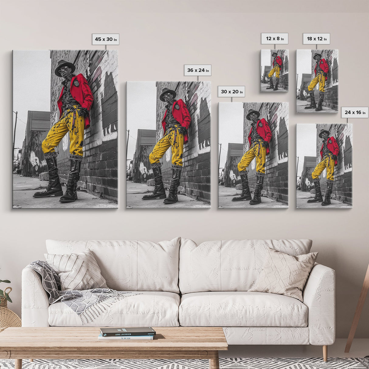 Urban fashion, chicano art, graffiti wall art, framed canvas print, moody cityscape, street style, afrocentric wall art, edgy decor