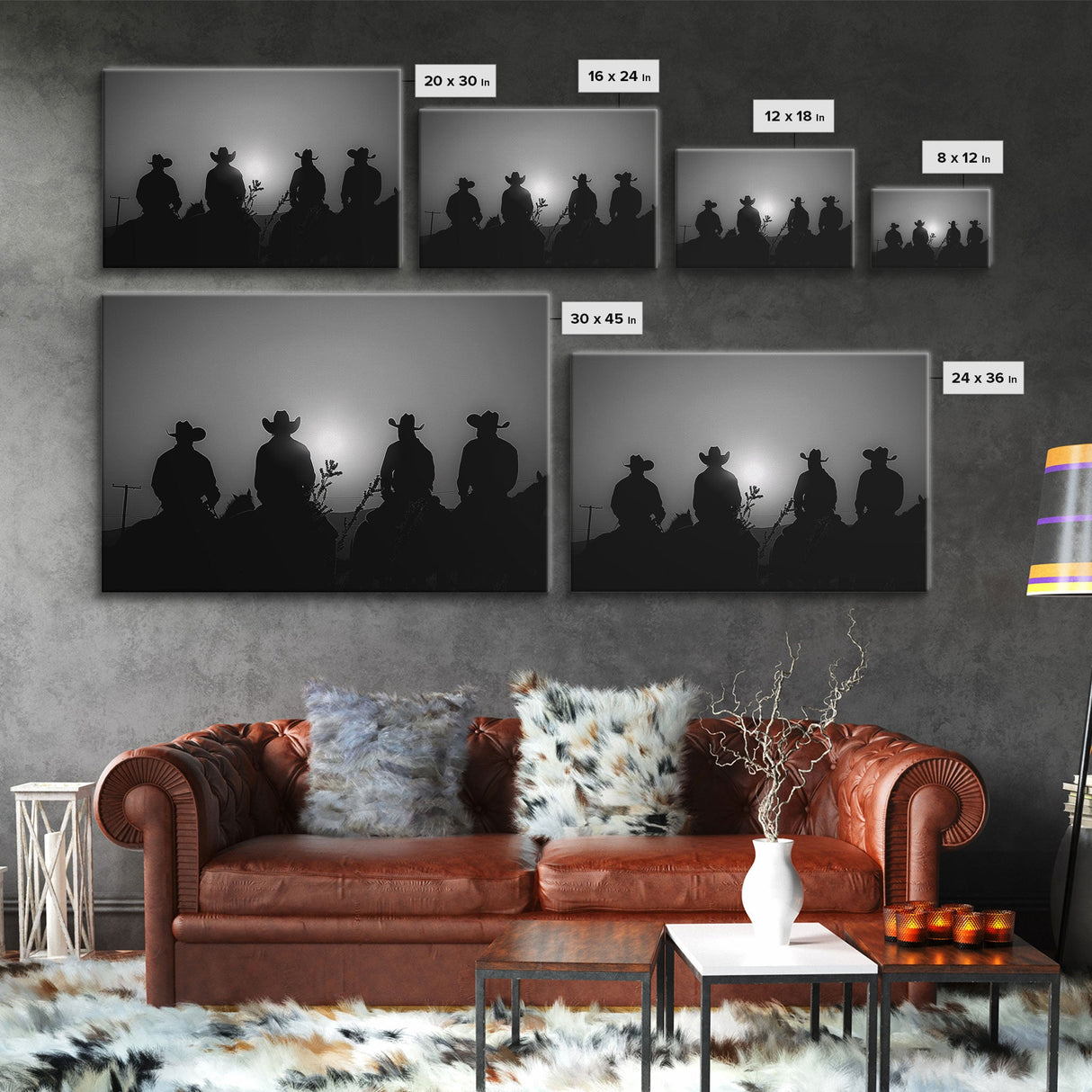 Cowboy Prints Framed Wall Art, Western Decor, Black and White Photography, Western Decor, Wild West Art, Cowboy Art, Wild West Art Print