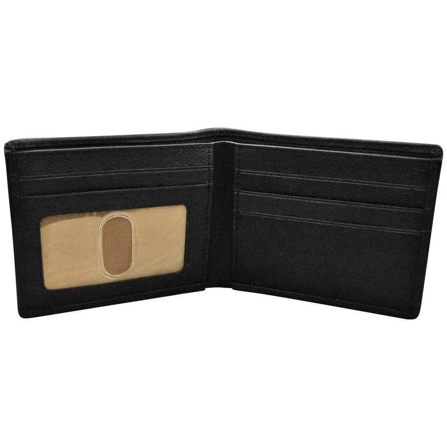 Men's Pebble Grain Leather Bifold Wallet (7021) by ili New York