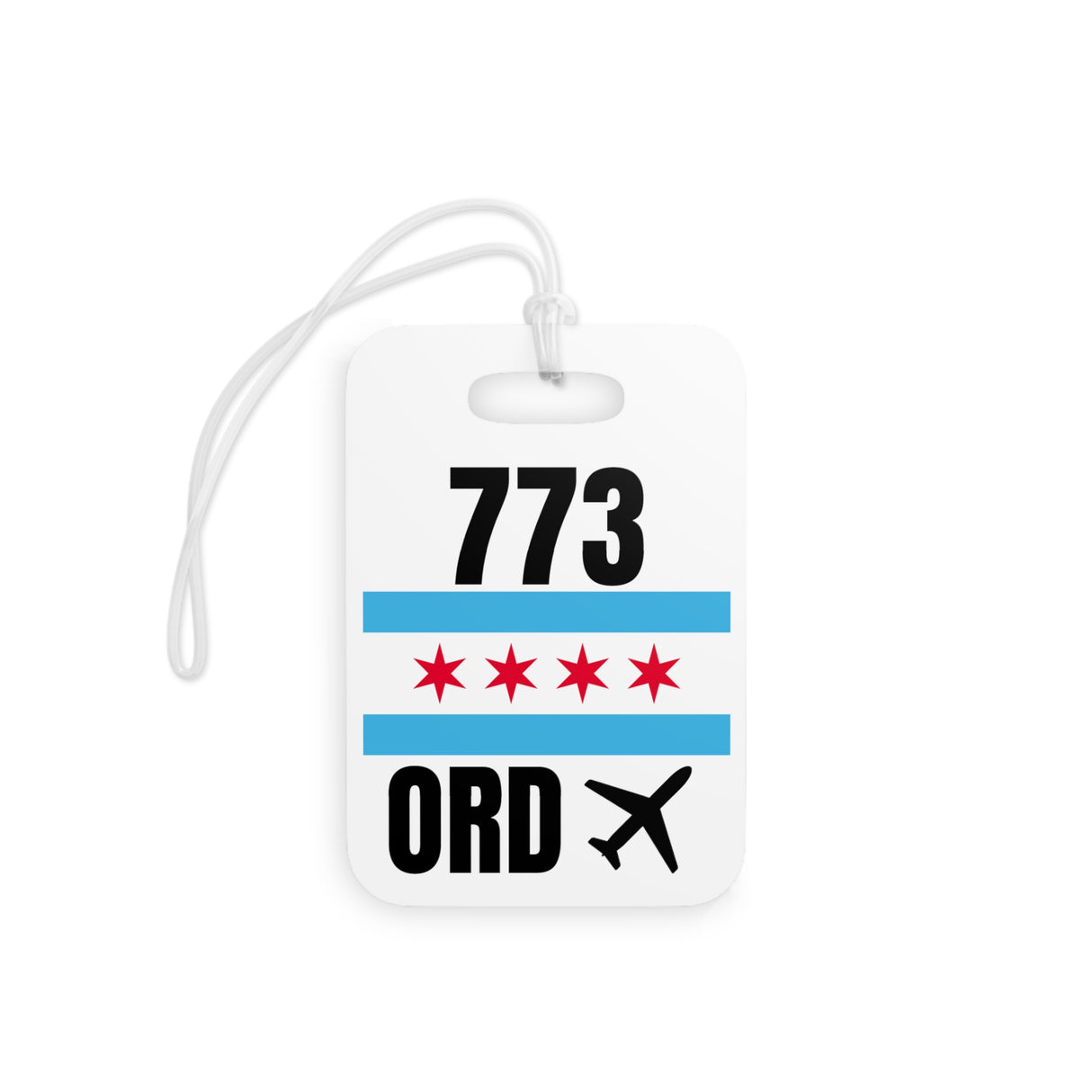 Chicago Illinois, Area Code / Airport Tag for Bags and Luggage - 773 / ORD