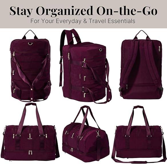 Multizip Convertible Duffel, by - Baggalini